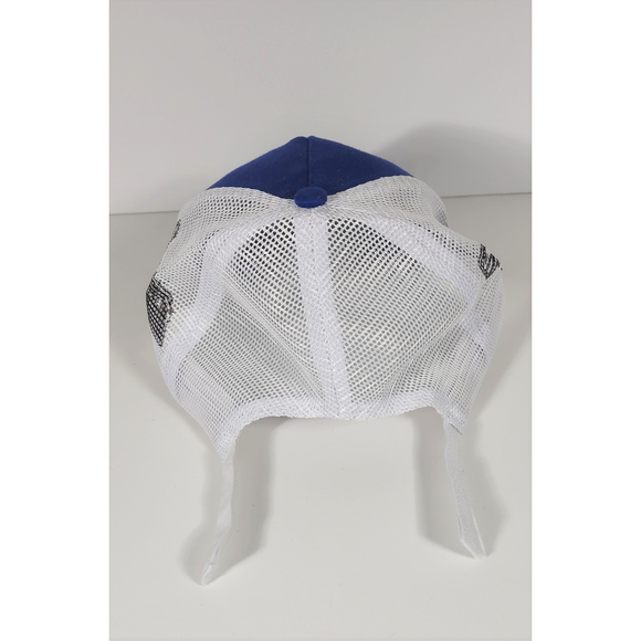 Men's Timber Wolf Advertising Cap Hat Blue White Mesh Sides Adjustable - Picture 5 of 7